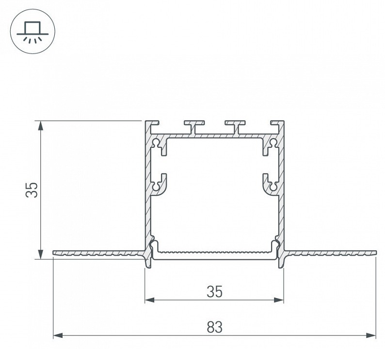 Соединитель угловой l-образный накладной arlight s-lux 030093