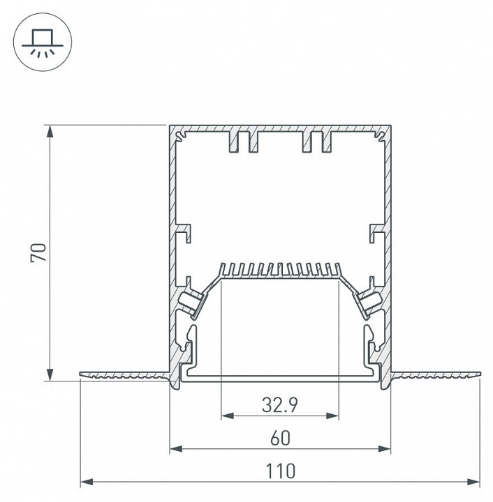 Соединитель угловой l-образный накладной arlight s-lux 030132