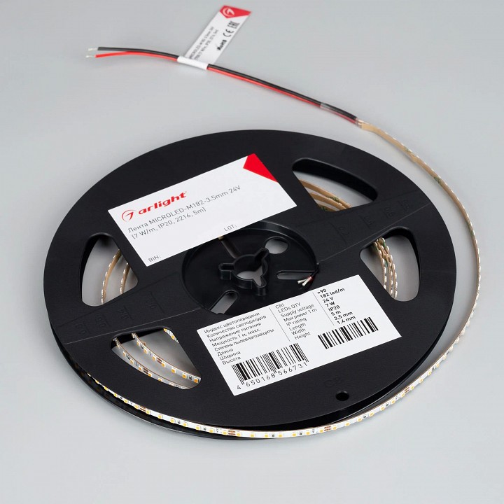 Лента светодиодная arlight m182 24v 3.5мм 7 w/m 045009