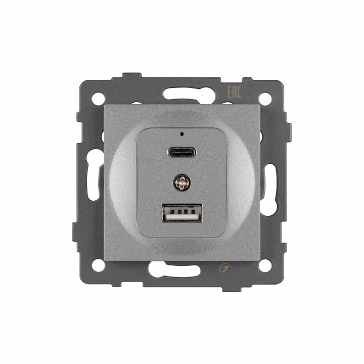 Механизм розетки 2хusb type a и c arlight sct 049840