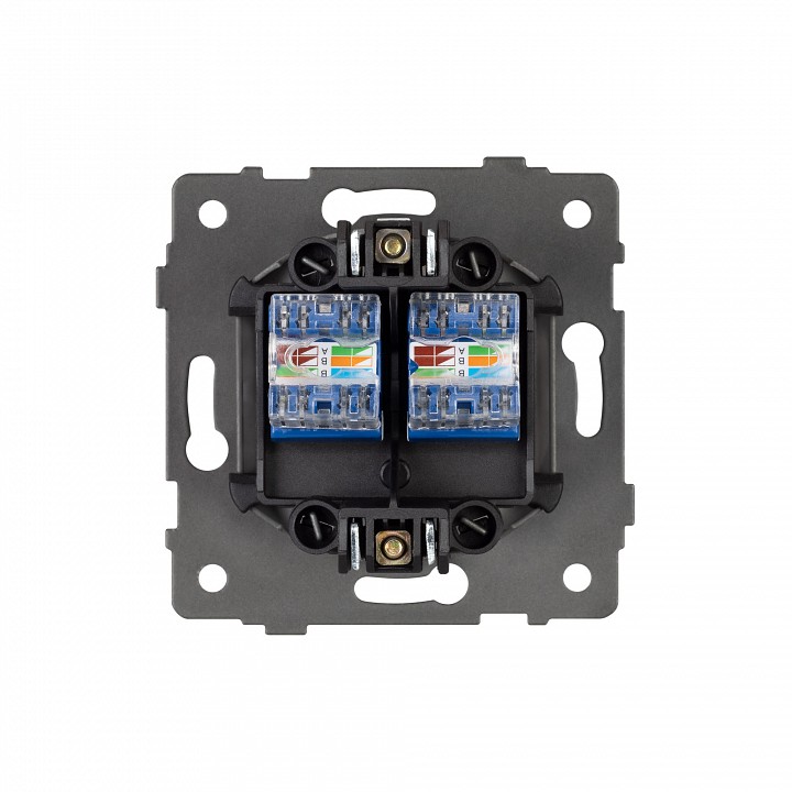 Розетка двойная rj-12 и ethernet rj-45, Без рамки arlight sct 049851