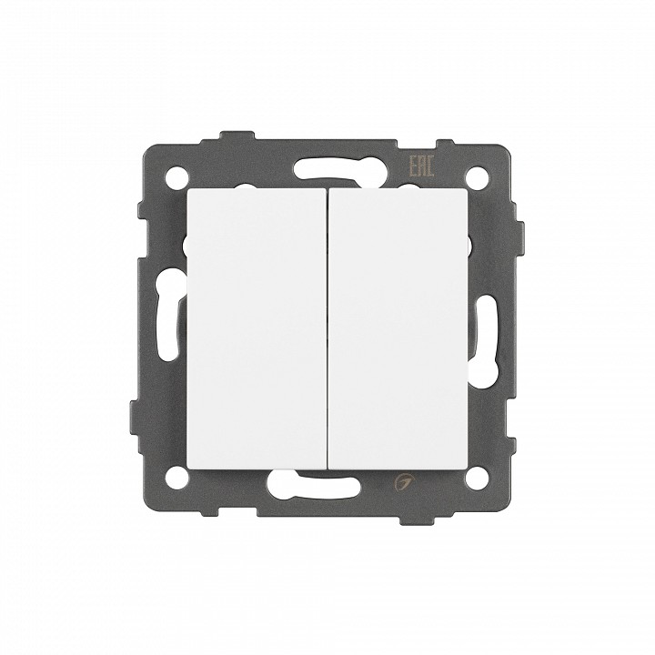 Выключатель самовозвратный двухклавишный без рамки arlight swt 049883