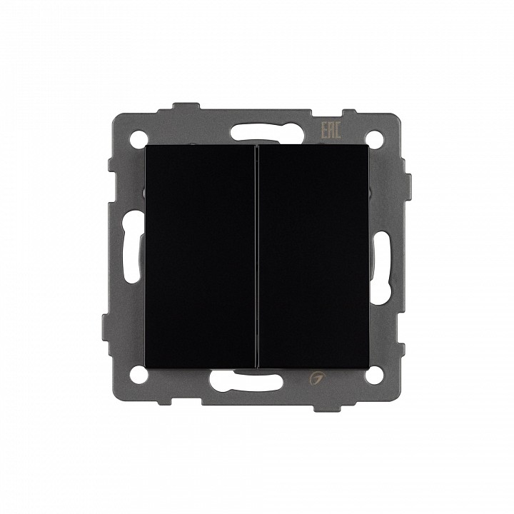 Выключатель проходной двухклавишный без рамки arlight swt 049893