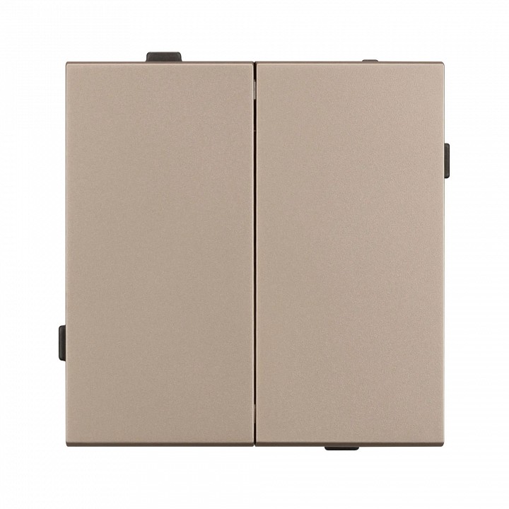 Выключатель проходной двухклавишный без рамки arlight swt 054069