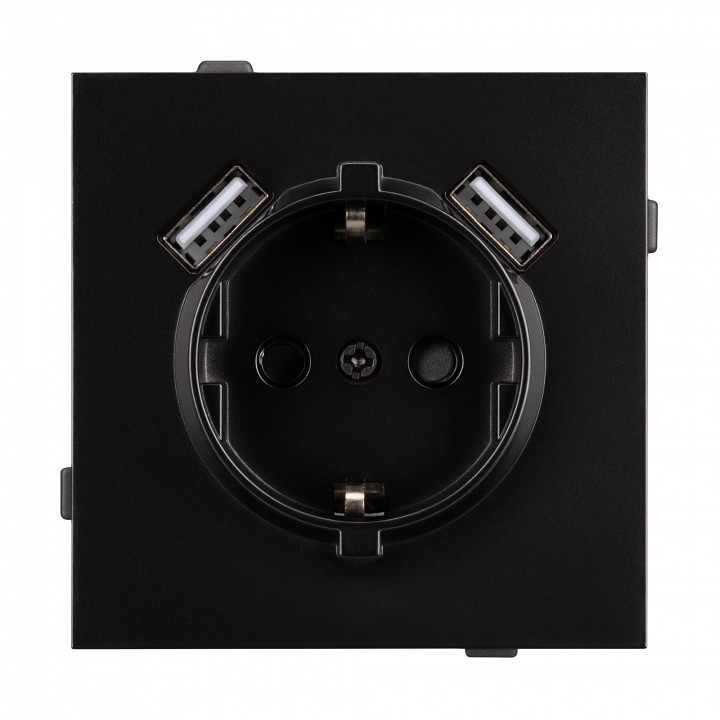 Розетка с заземлением и 2хusb type a, Без рамки arlight sct-tendo 054083