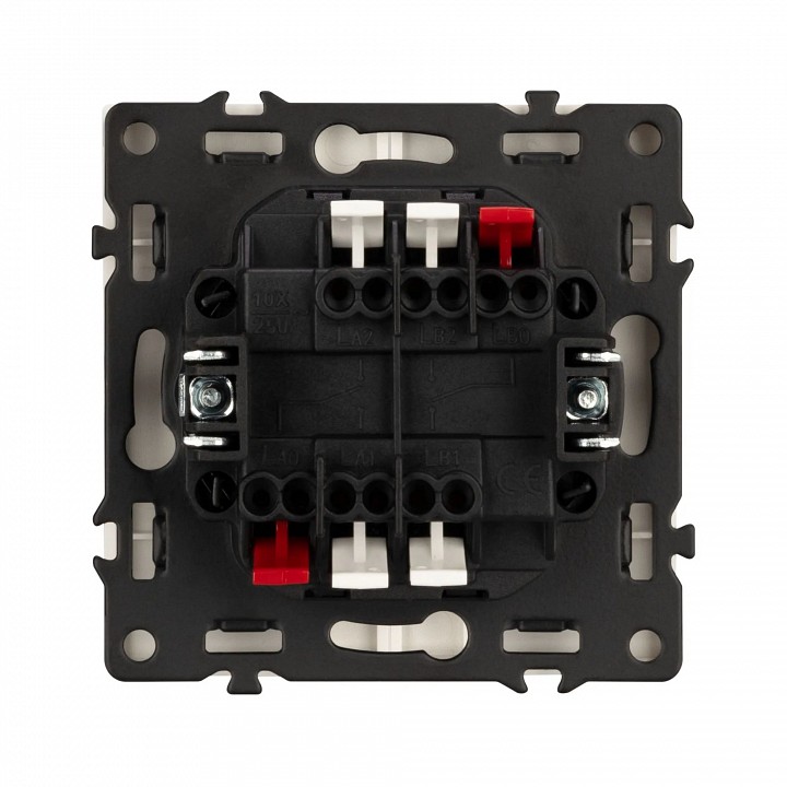 Выключатель проходной двухклавишный без рамки arlight swt 054256