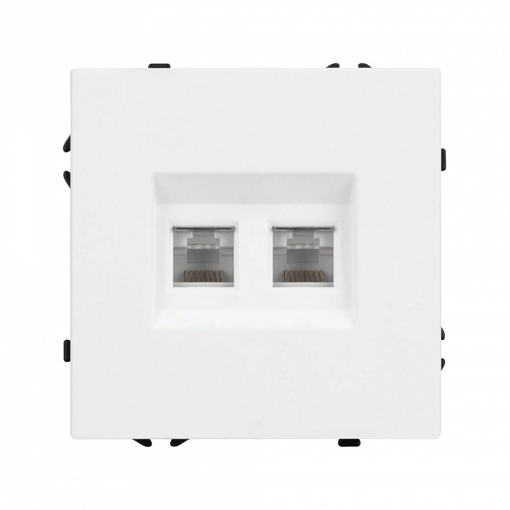 Розетка двойная ethernet rj-45 без рамки arlight sct 054312