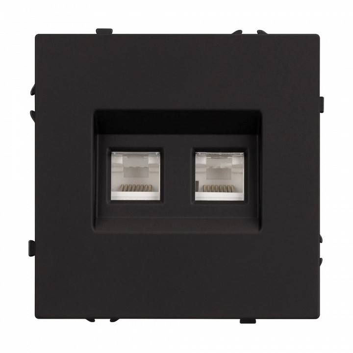 Розетка двойная ethernet rj-45 без рамки arlight sct 054313