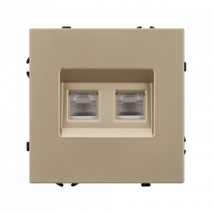 Розетка двойная ethernet rj-45 без рамки arlight sct 054314