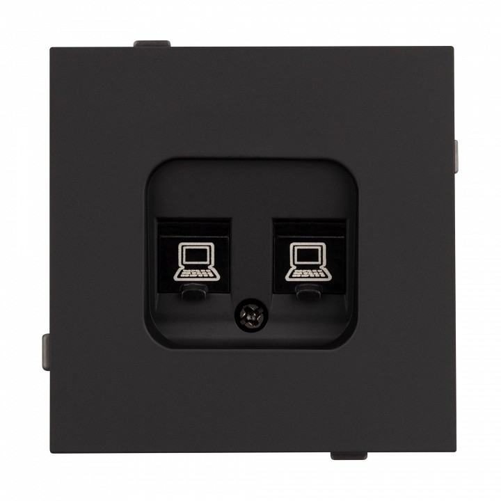 Розетка двойная ethernet rj-45 и со шторками, Без рамки arlight sct-tendo 054595