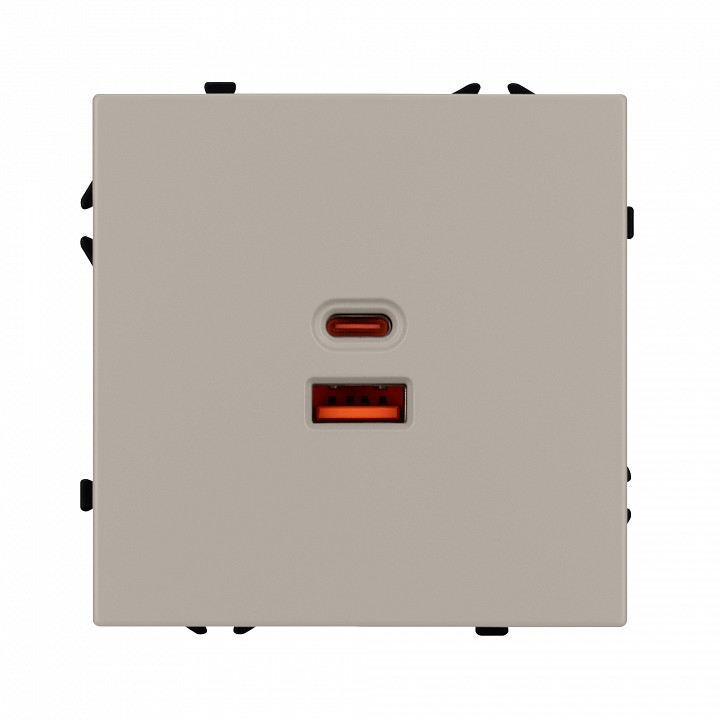 Розетка с заземлением и 2хusb type a и c, Без рамки arlight sct-nobe 059446