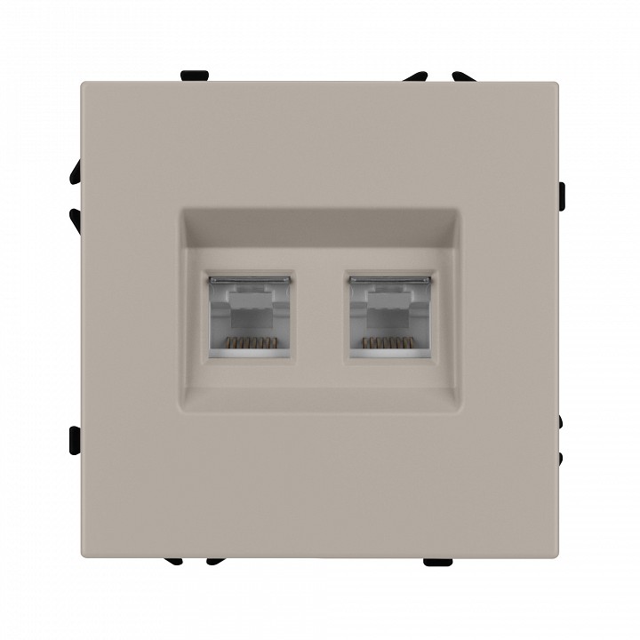 Розетка двойная ethernet rj-45 без рамки arlight sct-nobe 059450