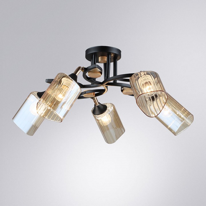 Люстра на штанге arte lamp glamore a5076pl-5bk