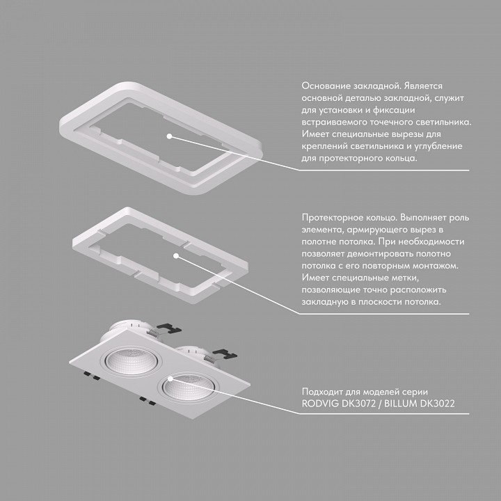Рамка на 1 светильник denkirs scb dk3022/72-scb