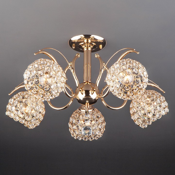 Люстра на штанге eurosvet mirage 7777/5 золото