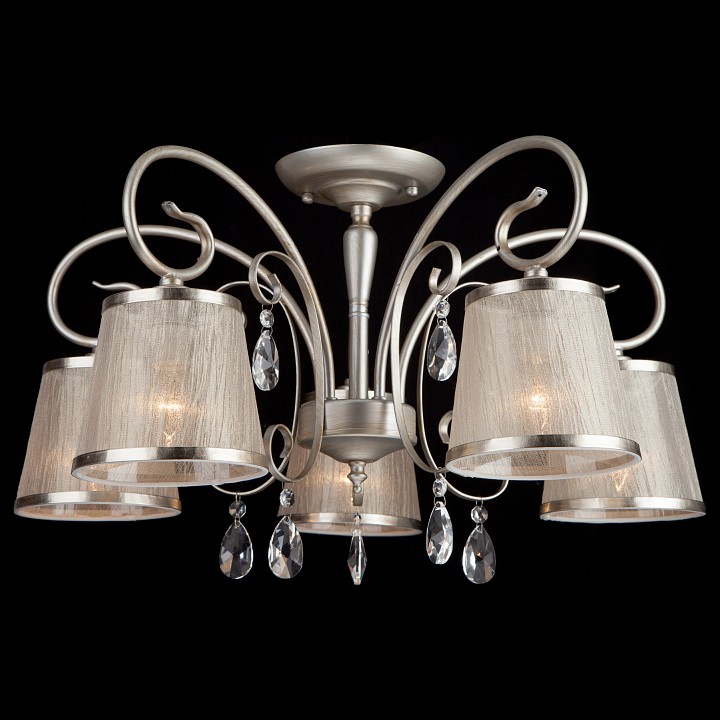 Потолочная люстра eurosvet liona 60065/5 серебро