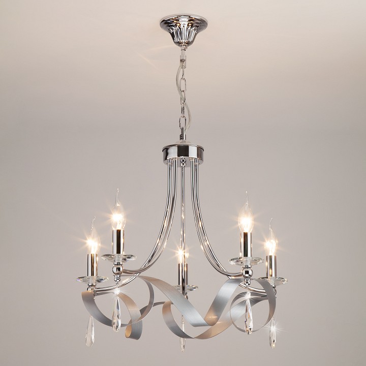 Подвесная люстра eurosvet adelia 60064/5 хром