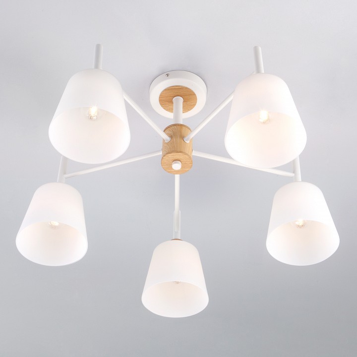 Люстра на штанге eurosvet fresco 70085/5 белый