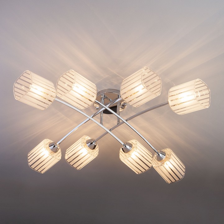 Люстра на штанге eurosvet ruby 30125/8 хром