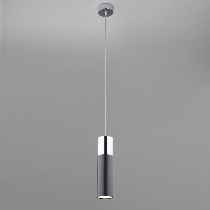 Подвесной светильник eurosvet double topper 50135/1 led хром/черный