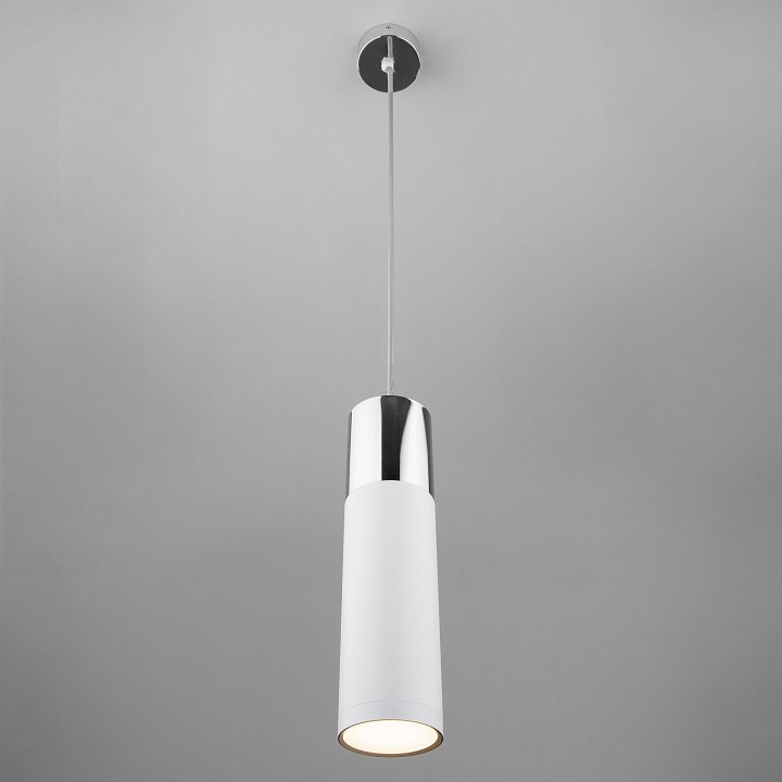 Подвесной светильник eurosvet double topper 50135/1 led хром/белый