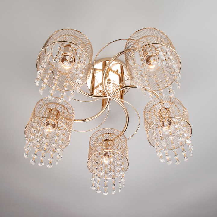 Люстра на штанге eurosvet bonnie 30137/5 золото