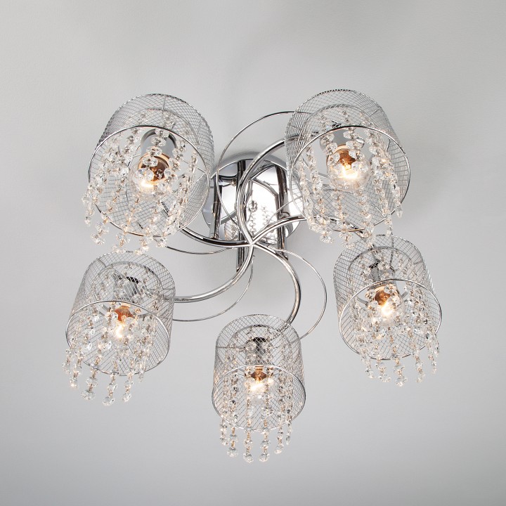 Люстра на штанге eurosvet bonnie 30137/5 хром