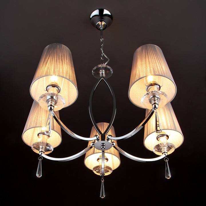 Подвесная люстра eurosvet valery 60079/5 хром