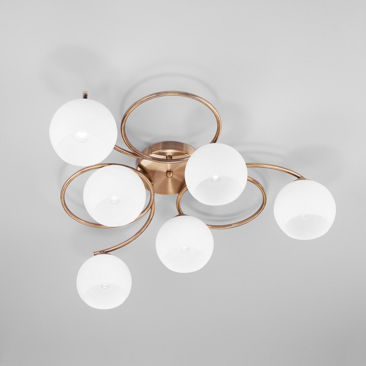 Потолочная люстра eurosvet alba 30144/6 античная бронза