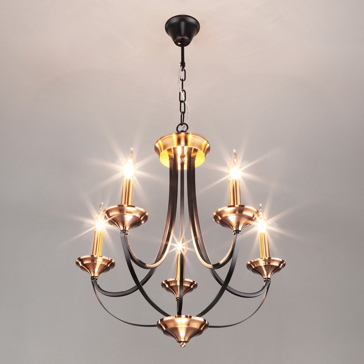 Подвесная люстра eurosvet lazzaro 60098/5 черный