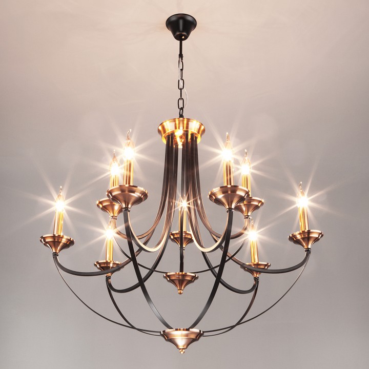 Подвесная люстра eurosvet lazzaro 60098/9 черный