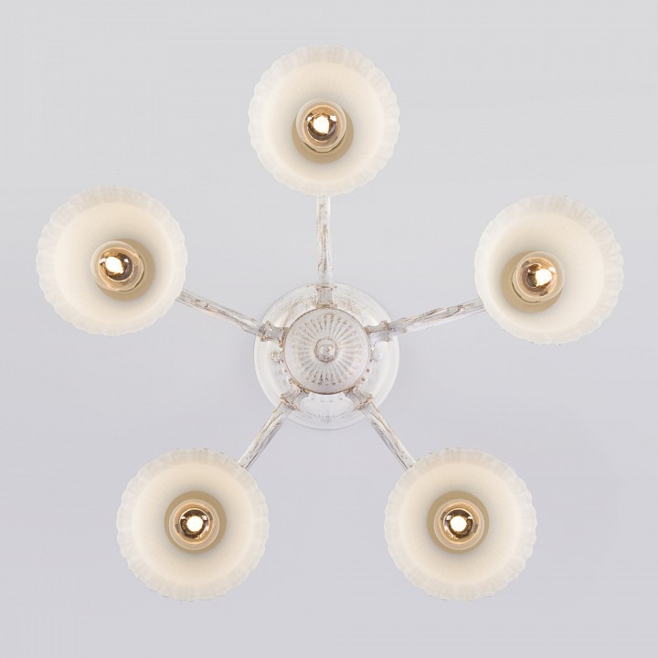 Люстра на штанге eurosvet campina 60107/5 белый с золотом