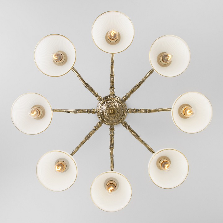 Люстра на штанге eurosvet caldera 60106/8 античная бронза