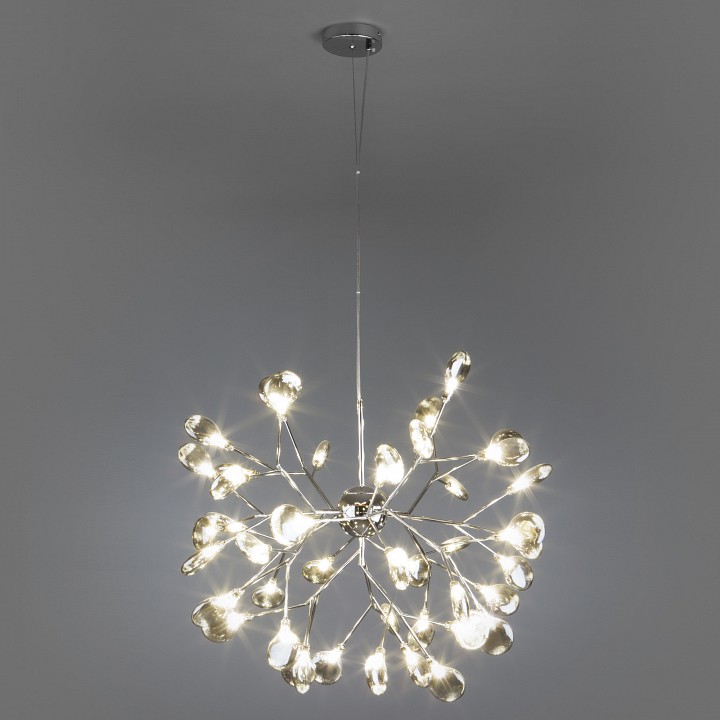 Подвесная люстра bogate's lamella 555 хром / дымчатый