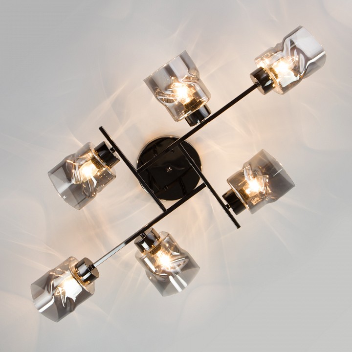 Потолочная люстра eurosvet hilari 30165/6 черный жемчуг