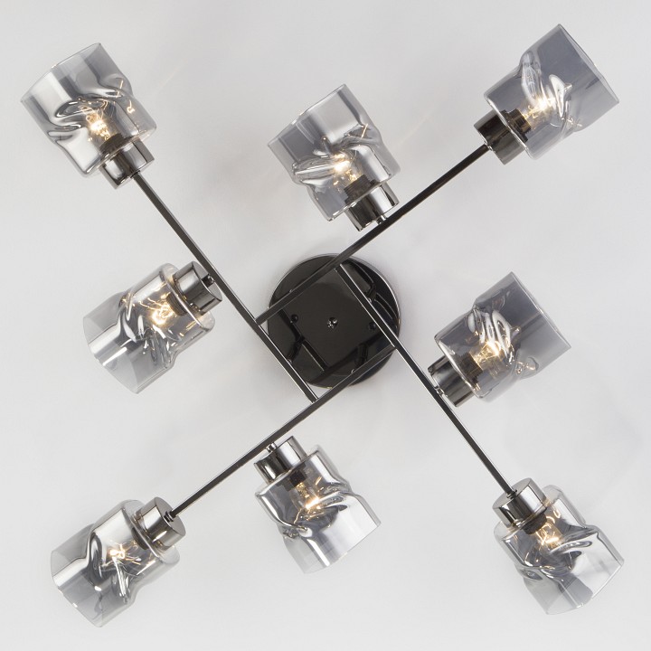 Потолочная люстра eurosvet hilari 30165/8 черный жемчуг