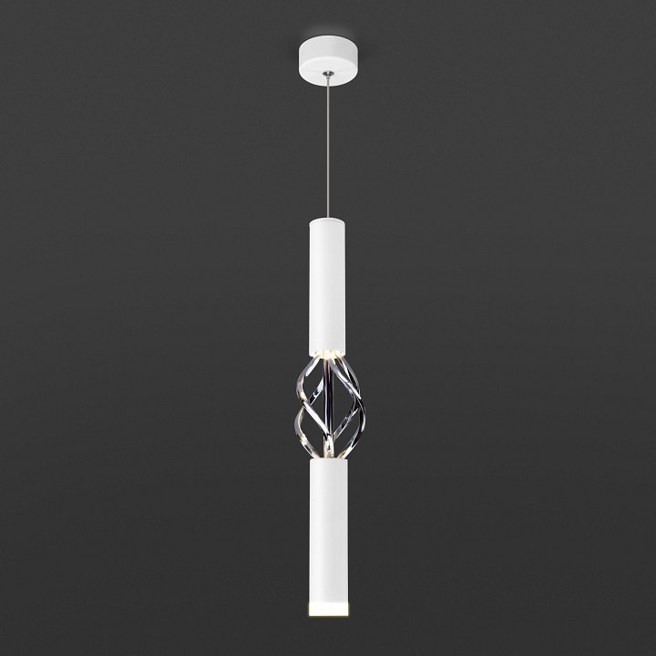 Подвесной светильник eurosvet lance 50191/1 led белый/хром