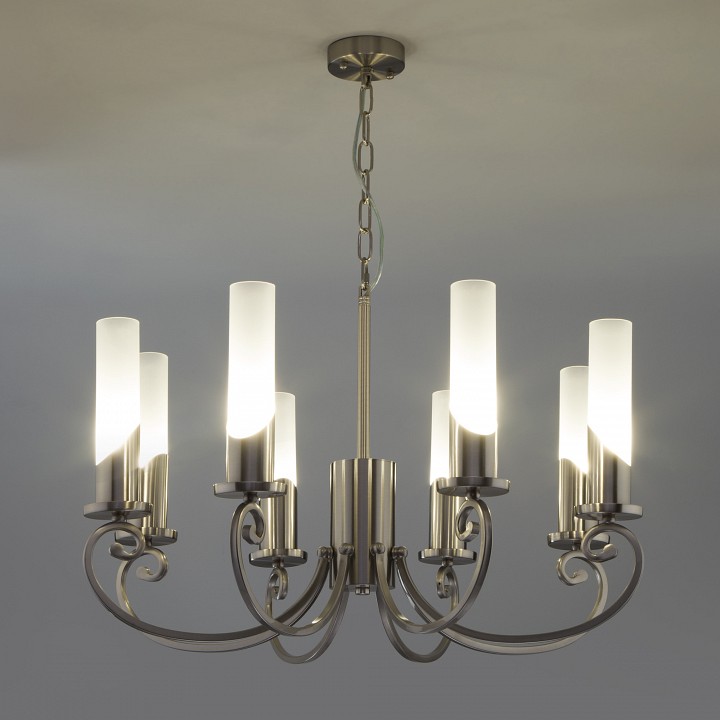 Подвесная люстра eurosvet banci 60117/8 никель