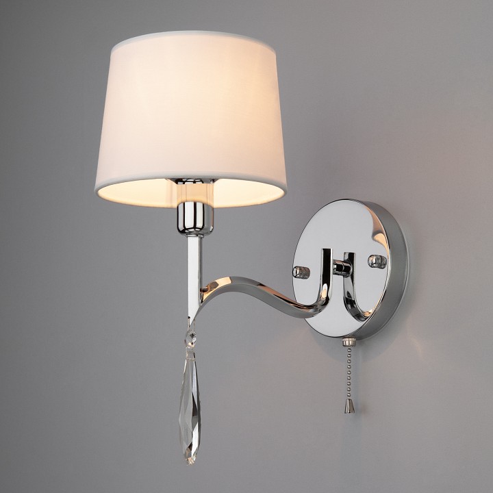 Бра eurosvet madera 10127/1 хром/прозрачный хрусталь strotskis (10093/1)