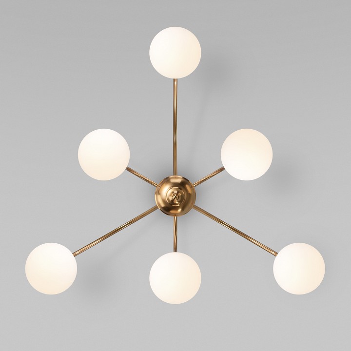 Люстра на штанге eurosvet alix 30177/6 латунь