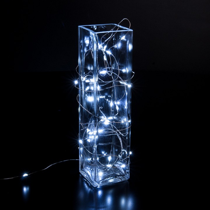 Гирлянда нить eurosvet роса 400-006 белый