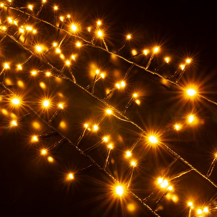 Гирлянда нить eurosvet мишура 400-004 теплый белый