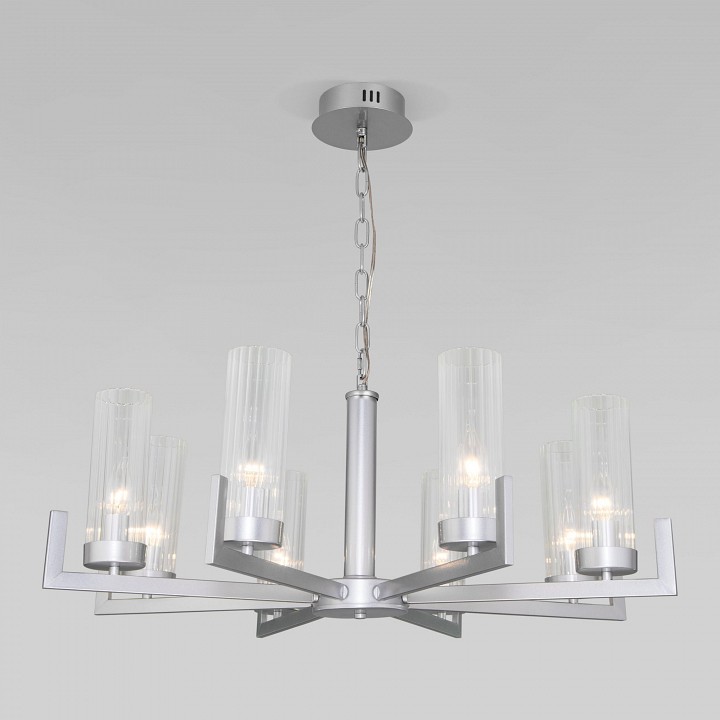 Подвесная люстра eurosvet arganie 60133/8 серебро