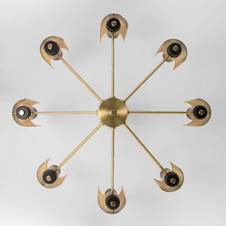 Люстра на штанге eurosvet grino 70139/8 латунь