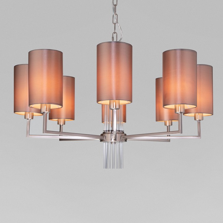 Подвесная люстра eurosvet soffio 60134/8 никель