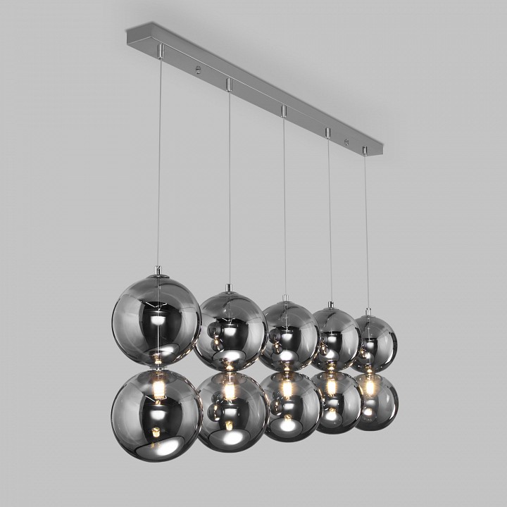 Подвесной светильник eurosvet selisa 50092/5 хром/дымчатый