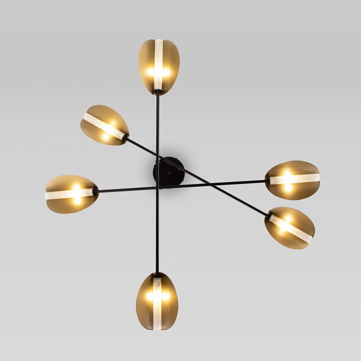 Потолочная люстра eurosvet grazia 70148/6 черный/золото