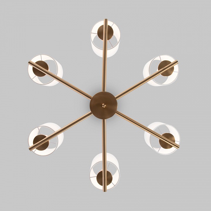 Подвесная люстра eurosvet caprera 60146/6 латунь