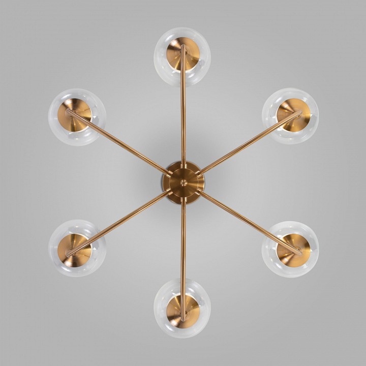 Люстра на штанге eurosvet spritz 70217/6 латунь