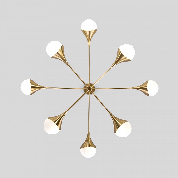 Люстра на штанге eurosvet calyx 60168/8 латунь